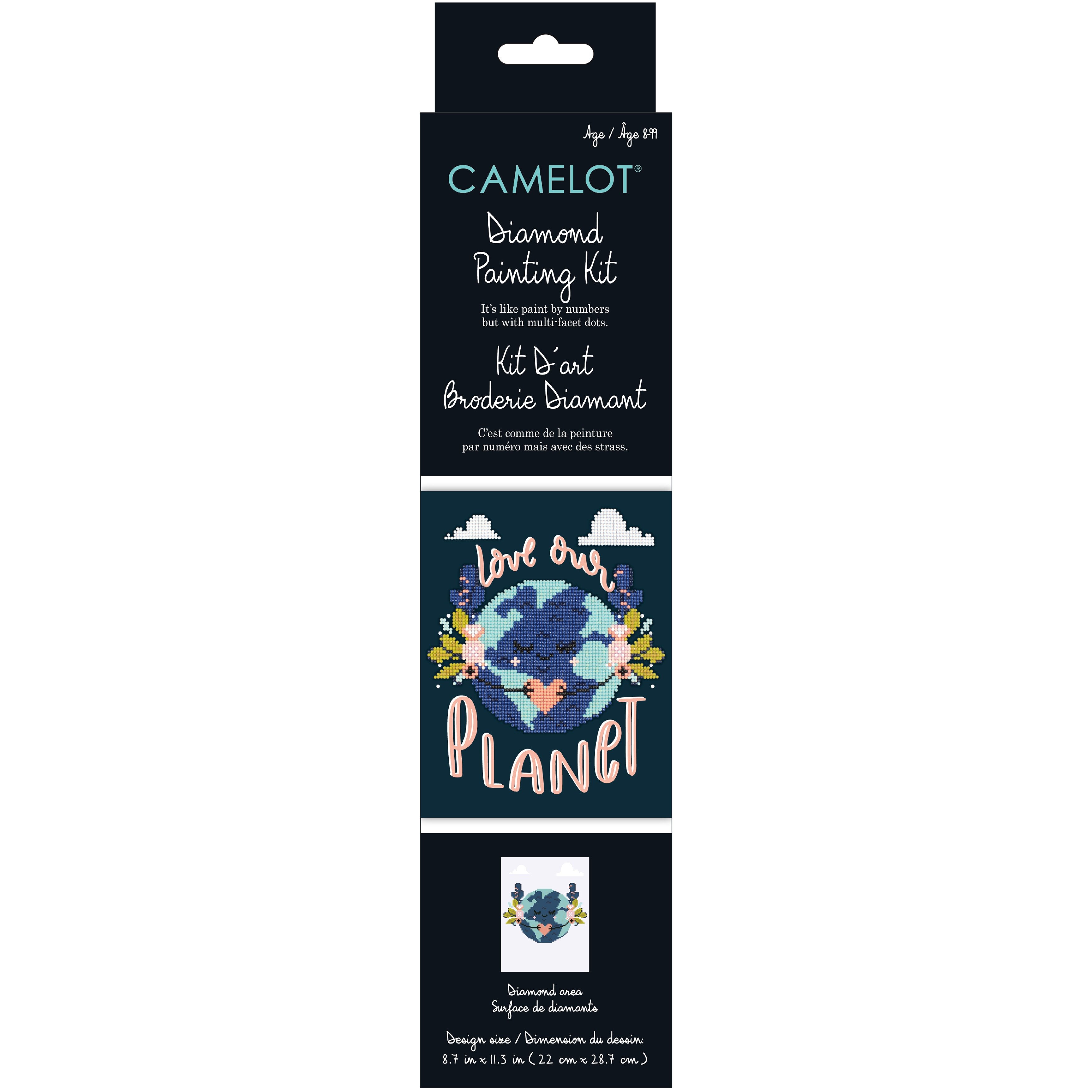 Camelot Dotz Diamond Art Kit 8.7"X11.3"-Love Our Planet -50210020